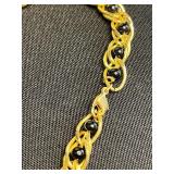 Metal Chain Necklace Lot - 3 Necklaces (one RMN) & Beaded Bracelet (Lot of 4)