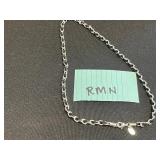 Metal Chain Necklace Lot - 3 Necklaces (one RMN) & Beaded Bracelet (Lot of 4)
