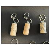 Bird Nests Pendants & Cork Key Chains Jewelry Set - Wire-Wrapped Nest Pendants in Display Case