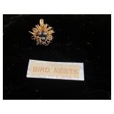 Bird Nests Pendants & Cork Key Chains Jewelry Set - Wire-Wrapped Nest Pendants in Display Case