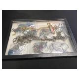 Necklaces & Charms - Mixed-Metal Pendant & Bead Jewelry Lot in Display Case
