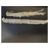 Scrabble Tiles with Silver Chains - Wooden Letter Tiles in Display Case for Jewelry Making