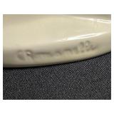 Nude Female Figure on Stylized Tree Sculpture - Made in Italy Ivory Finish