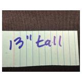 Bronze Finish Nude Female Figure Sculpture with Draped Backdrop - see crack