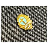 VTG Red & White Block Bead Necklace - Gold-Tone Bracelet - Coin Pendant & Pins