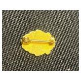 VTG Red & White Block Bead Necklace - Gold-Tone Bracelet - Coin Pendant & Pins