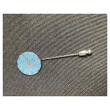 VTG Red & White Block Bead Necklace - Gold-Tone Bracelet - Coin Pendant & Pins