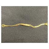 VTG Red & White Block Bead Necklace - Gold-Tone Bracelet - Coin Pendant & Pins