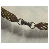 B. David Jewelry Pins w Gold-Tone Chain Necklace, Black Bead Necklace, Ornate Silver Fringe Necklace