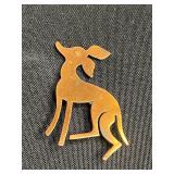 Emerald Green Glass Bead Necklace Set with Amber Bead Necklace and Bakelite Leaf Clip & Deer Pin