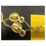 Necklace Set - Gold Disc VCLM Necklace, Dreamcatcher Necklace, Faux Pearl Necklace w Matching Earrings, Rhinestone Necklace