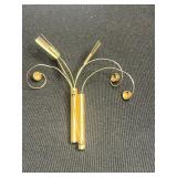 Gold-Tone Necklace Set with Monet Tassel Pendant, VTG Pins, Gold Tone Cross & Bulky Chain Necklaces