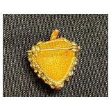 Gold-Tone Multi-Chain Necklace with Red Crystal Cluster Pendant Pin & More!