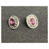 Erica Lyons Necklace with $75 Retail Tag & Pink Gemstone Halo Pendant Necklace & Matching Earrings & More!