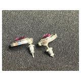 Erica Lyons Necklace with $75 Retail Tag & Pink Gemstone Halo Pendant Necklace & Matching Earrings & More!