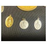 Vintage Religious Medals & Pins, Peterbilt Pins, 25th Anniversary Century Club Badge, Cross Pendant