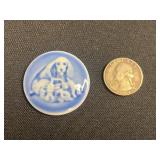 Miniature Bing & Grøndahl Mothers Day Plate (Lot of 3) - Made in Denmark Porcelain 1969 - quarter pictured for scale