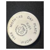 Miniature Bing & Grøndahl Mothers Day Plate (Lot of 3) - Made in Denmark Porcelain 1969 - quarter pictured for scale