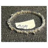 Boho Gold-Tone Bead Necklace Set: Coin Discs, Chain Necklace, Hoop Earrings, MoM Bracelet & Floral Pin