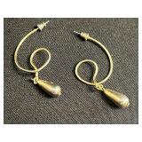 Boho Gold-Tone Bead Necklace Set: Coin Discs, Chain Necklace, Hoop Earrings, MoM Bracelet & Floral Pin