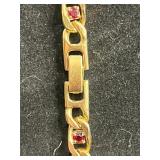 Boho Gold-Tone Bead Necklace Set: Coin Discs, Chain Necklace, Hoop Earrings, MoM Bracelet & Floral Pin