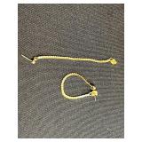 Boho Gold-Tone Bead Necklace Set: Coin Discs, Chain Necklace, Hoop Earrings, MoM Bracelet & Floral Pin