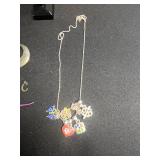 Assorted Costume Jewelry Lot - Avon Cameo Pendant, Orange Bead Necklace, Filigree Earrings