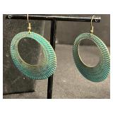 Silver Tone Necklace w Pearl Pendant (unauthenticated), Pendants, Turquoise Mosaic Circle, Assortment of Earrings