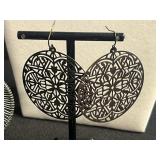 Silver Tone Necklace w Pearl Pendant (unauthenticated), Pendants, Turquoise Mosaic Circle, Assortment of Earrings