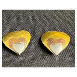 Gold-Tone Heart Filigree Pendant Necklace Set with Assortment of Earrings