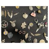 Assorted Silver Tone Charms & Pendants - Birds, Hearts, Leaves, Keys for Jewelry Making