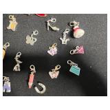 Tweety Bird Pendant w Matching Earrings & Assorted Enamel Charms - Cartoon & Food-Themed Charms for Jewelry Making