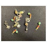 Beads & Charms for Jewelry Making - Turquoise Tubes, Pearls, Leaves, Moon & Heart Pendants