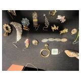 Amdouble Necklace and Large Lot of All-Single Earrings & More!