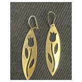 Vintage Costume Jewelry Set - Necklace w Religious Madonna & Pearl, Dragonfly, Animal Charm & Turquoise Bead Earrings