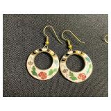 Vintage Costume Jewelry Lot - Inc Iridescent Crystal Cage Balls Necklace, Earrings & Beaded Necklace