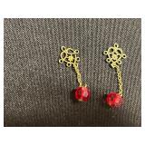 Vintage Costume Jewelry Lot - Inc Iridescent Crystal Cage Balls Necklace, Earrings & Beaded Necklace