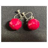 Vintage Costume Jewelry Lot - Inc Iridescent Crystal Cage Balls Necklace, Earrings & Beaded Necklace