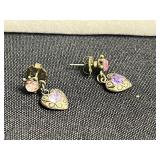 Vintage Costume Jewelry Lot - Inc Iridescent Crystal Cage Balls Necklace, Earrings & Beaded Necklace