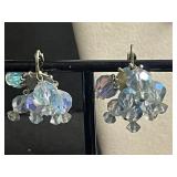 Vintage Costume Jewelry Lot - Inc Iridescent Crystal Cage Balls Necklace, Earrings & Beaded Necklace