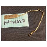 Vintage Manleigh Gold-Tone Tie Clip, Hayward Watch Chain, Pendants, Charms & Earrings