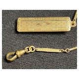 Vintage Manleigh Gold-Tone Tie Clip, Hayward Watch Chain, Pendants, Charms & Earrings