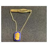 Vintage Manleigh Gold-Tone Tie Clip, Hayward Watch Chain, Pendants, Charms & Earrings