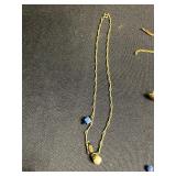 Vintage Manleigh Gold-Tone Tie Clip, Hayward Watch Chain, Pendants, Charms & Earrings