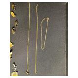 Vintage Manleigh Gold-Tone Tie Clip, Hayward Watch Chain, Pendants, Charms & Earrings