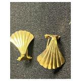 Vintage Manleigh Gold-Tone Tie Clip, Hayward Watch Chain, Pendants, Charms & Earrings