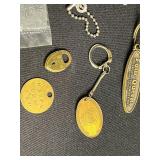 8-Ball Pendant Necklace on Ball Chain with Assorted Vintage Charms, Buckles & Keys for Jewelry Making