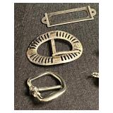 8-Ball Pendant Necklace on Ball Chain with Assorted Vintage Charms, Buckles & Keys for Jewelry Making