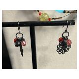 Assorted Jewelry Set: Bee Pendant Necklace, Colorful Bead Necklace, Star Earrings