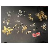 Assorted Jewelry Findings & Charms - Gold-tone & Silver-tone with Pearls for Jewelry Making